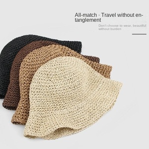 Chapeau Bob en Fourrure Tendance pour Femme, Pliable et Respirant, Protection Solaire pour Vacances à la Plage et au Bord de Mer - Product Image 4