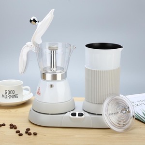 Ensemble de machine à café italienne entièrement automatique avec mousseur à lait, outils à café, vente en gros, cadeau, cafetière Moka, mousseur à lait - Product Image 5