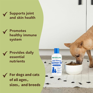 น้ำมันปลาแซลมอนอลาสก้าสำหรับสุนัขและแมว โออีเอ็ม วายลด น้ำมันปลาโอเมก้า 3 6 9 แบบแคปซูล ช่วยผ่อนคลาย บำรุงสุขภาพ พร้อมวิตามินรวม สำหรับสัตว์เลี้ยง - Product Image 2