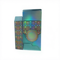 Boîtes transparentes imprimées holographiques exquises en plastique PVC PET crème de maquillage Mascara affichage de cils cosmétique emballage cadeau Premium