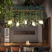 Nouveau lustre LED 2026 de style industriel rétro américain, créatif, pour hôtel, bar, art, plantes vertes