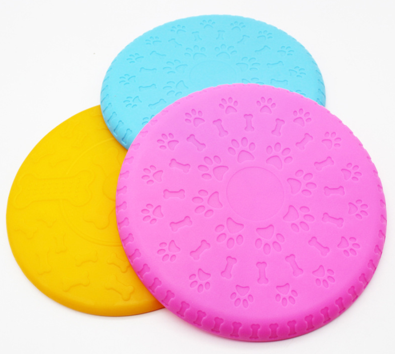 Силиконовый летающий диск для собак, летающая тарелка, тренировочная игрушка двойного назначения для собак, игрушка для лаунчеров