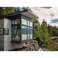 Système de porte-fenêtre fixe en aluminium pour véranda en verre, double vitrage à rupture de pont thermique, certifié Energy Star, minimaliste, du sol au plafond