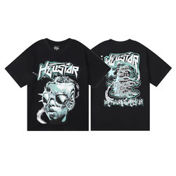 Venta Directa de Fábrica, Camiseta Moderna con Estampado de Leopardo, Serie NFC, 300 Gramos, Estilo Hip Hop, Bordada, 100% Algodón, Holgada, de Manga Corta, Casual, para Hombre y Mujer - Product Image 2