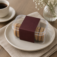 Boîte en plastique PS de qualité alimentaire rectangulaire de 400 ml et 1 mm d'épaisseur, pour boulangerie, pour biscuits, tiramisu, vente en gros en Chine, Wanherong