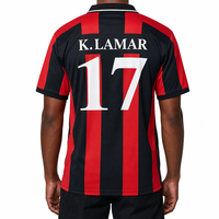 Maillot de football unisexe pour adultes, style rétro, col en V, imprimé numérique, respirant, 100% polyester, surdimensionné, été