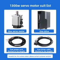 Kit Moteur Servo Monophasé Haidawei 1300W AC 220V + Driver, Flange 130, 1500 tr/min, Synchrone Sans Balais