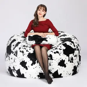 FOAM SAC Fashion Schaum gefüllt Kuh Muster schwarz & weiß Handy tasche Sitz säcke gedruckt Stuhl Tier Sitzsack