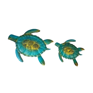 Décoration murale en métal d'été, motif <span class=keywords><strong>tortue</strong></span> de mer, plage, jardin en fer, décoration murale, 600 pièces, Opp coloré, sac/boîte - Product Image 4