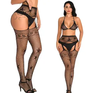 Bayan Fishnet tayt Mesh külotlu Rhinestone naylon bayan çorapları sıkı Fishnet tıbbi sıkıştırma külotlu ultra ince