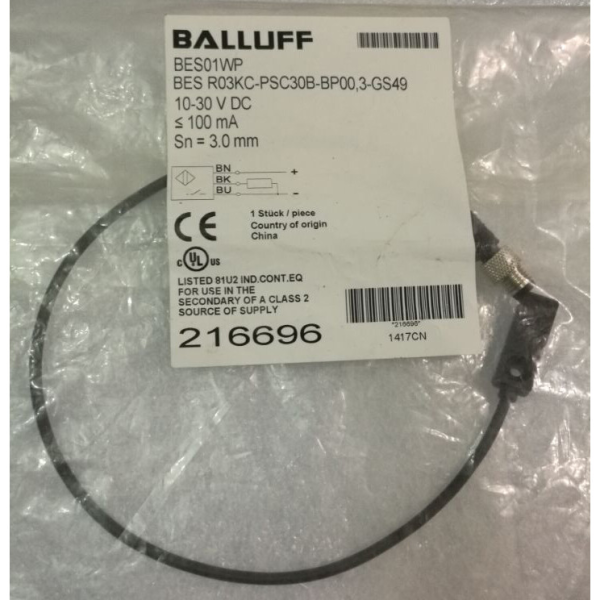 Plc 1pc Bes R03kc-psc30b-bwbrp00,3-gs49 Proximity Sensor New Free Shipping for Warranty Product