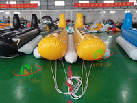 Bâche en PVC Nouveau Design Double Tube gonflable traîneau à eau jouets tube remorquable 6 sièges bateau à poissons volants