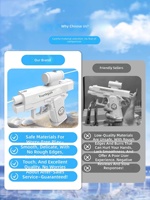 Pistolet à eau créatif double face inversé en plastique bleu, jouet de farce unisexe, mini pulvérisateur d'eau pour la plage, jeu aquatique estival, bataille d'eau