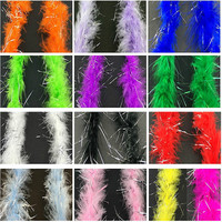 Écharpe en plumes de marabout de Turquie avec franges et garnitures pour vêtements, robes, accessoires vestimentaires, fêtes, mariages, chapellerie, danse