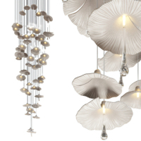 Lustre LED moderne personnalisé, décoration intérieure pour hôtel, restaurant, maison - 220V, lustre en céramique et cristal à suspendre