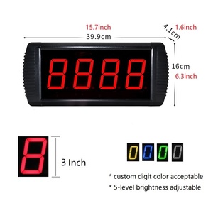 Xách tay 3 inch kỹ thuật số đa chức năng đếm ngược truy cập Max đếm lên 9999 hệ thống đếm cho quán cà phê trong nhà buổi hòa nhạc khán giả - Product Image 2