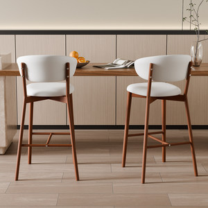 Sgabelli da <span class=keywords><strong>Bar</strong></span> Alti Usati con Struttura in Metallo, Design Moderno e di Tendenza, con Schienale, Smontabili per Uso Commerciale, Sedie per Tavoli da Isola - Product Image 5