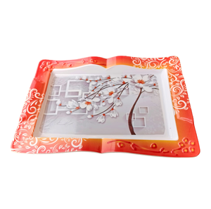 Plateau de service de haute qualité Dernier design classique Motif de fleurs Décor de table Plateau en mélamine de haute qualité Prix bas - Product Image 3