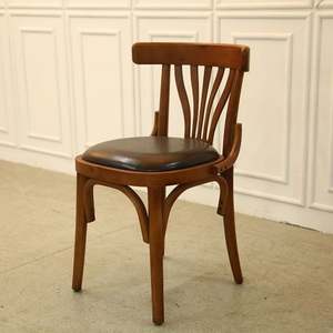 Chaises de salle à manger modernes en cuir PU en bois de style antique meubles de maison pour ensembles de tables basses de restaurant - Product Image 3