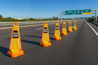 Cono de Seguridad Vial Inteligente con LED, IoT 4G, RTK, GPS, Sensor de Radar, Alerta por Voz, Pantalla Personalizable, Advertencia de Construcción Vial, Intermitente