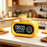 Réveil à mouvement mécanique avec design Sanrio, rétroéclairage, fonction snooze silencieuse, verre trempé, outil d'autodiscipline pour