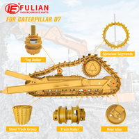 Ensemble de maillons de chenille, pignon, rouleau inférieur, rouleau porte-chaîne, rouleau tendeur pour pièces de train de roulement de bulldozer Caterpillar D7 D7G D7H D7R