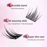 Yelix Bulu Mata Palsu Pre-cut Self-adhesive Diy Cluster Lashes C D Grosir Bulu Mata Segmen Bulu Mata Tempel Press on Cluster Lashes