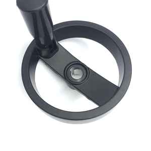 100 125 160 200 nhựa hợp kim nhôm rắn tay bánh xe đôi nói CNC tay quay với xoay tay cầm - Product Image 3