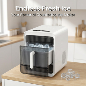 Machine à glaçons électrique portable de comptoir 15 kg/24h, fabrication rapide de glaçons en forme de balle en 10 minutes, auto-nettoyante, usage domestique/commercial - Product Image 3