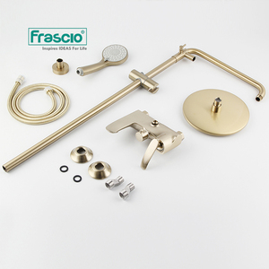 Frascio Air Super charge Bad-und Dusch armaturen Gebürstetes Gold Freiliegende Dusch armaturen Wand Messing Material Bad-und Dusch armaturen - Product Image 6