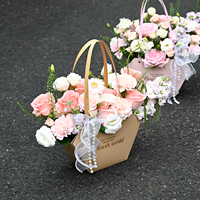 Sac de transport portable et étanche pour fleurs, sac à main trapézoïdal pour fleuriste avec poignée, boîte d'emballage florale, fournitures en gros