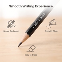 Crayon HB avec logo personnalisé imprimé, gomme à effacer, film thermoscellant, motif floral, bois naturel, écriture, dessin, école, vente en gros, coffret cadeau
