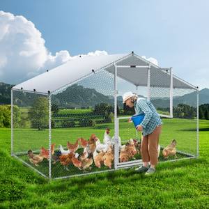 Nuevo gran eslabón de cadena de acero galvanizado Chicken Coops Run Pen <span class=keywords><strong>para</strong></span> patio - Product Image 1