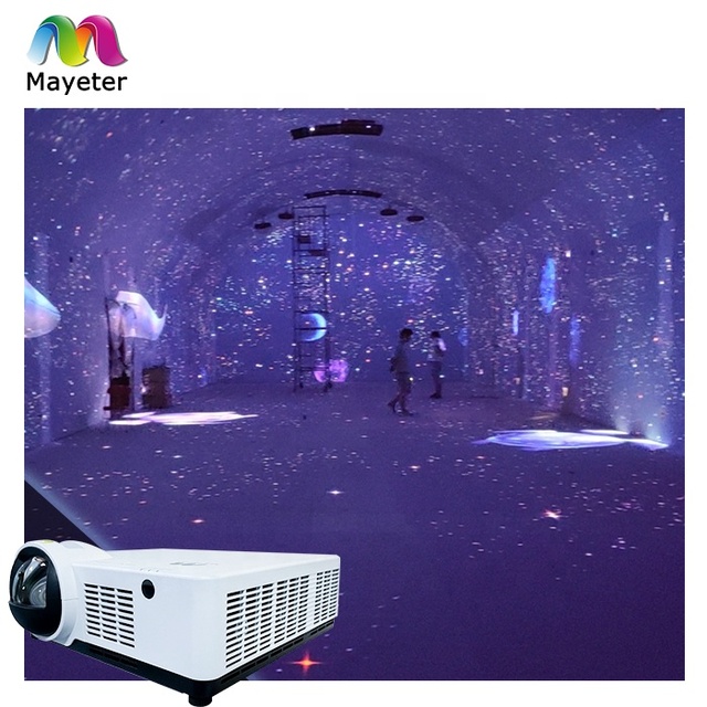 Video basement curve space Displays Immersive Infinite Projection Light tunnel planetarium grade projector