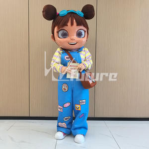 Costume de mascotte de fille de dessin animé mignon de haute qualité pour événements, défilés, promotion de marque et divertissement en <span class=keywords><strong>parc</strong></span> à thème, <span class=keywords><strong>l</strong></span>éger - Product Image 4