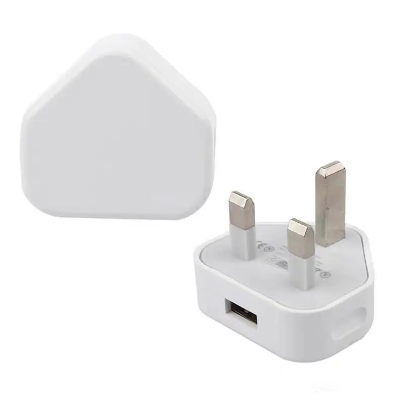 Original 5V 1A 3PIN USB Wall Charger UK Plug Power Adapter 5W Travel Charger for iPhone
