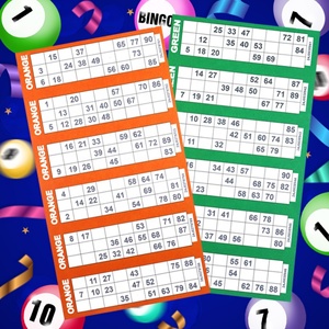 Cartes de Bingo en Papier – Vente en Gros, Conception Gratuite, Impression Multicolore, Réutilisables, Personnalisables pour Jeux de Société et Événements - Product Image 1