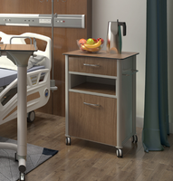 Patient hospitalier HPL étanche ignifuge Table de rangement de chevet armoire casier pour traitement médical avec roulettes utilisation en extérieur