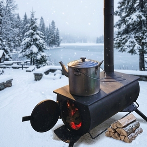 Offerta Speciale: Fornello da Campeggio Moderno Autoportante per Esterni, <span class=keywords><strong>Stufa</strong></span> a Legna per Escursionismo e Pesca - Product Image 2