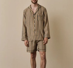 <span class=keywords><strong>Pigiama</strong></span> da <span class=keywords><strong>Uomo</strong></span> in Lino 100% Personalizzato, Traspirante, con Tasche, Lavabile in Lavatrice, Casual, <span class=keywords><strong>a</strong></span> Maniche Lunghe, <span class=keywords><strong>a</strong></span> <span class=keywords><strong>Righe</strong></span>, Combinato, Vendita all'Ingrosso - Product Image 5
