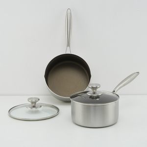 OEM Stainless Steel Non-Stick <strong>Saucepan</strong> 24cm Soup Stock Pots Custom Bottom Pattern &amp; Logo Dishwasher Safe Wholesale - Product Image 1