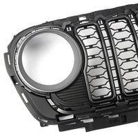 Nouvelle calandre avant en ABS avec trou pour caméra, accessoires de calandre noire pour Jeep Wrangler JL 18-24