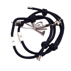 Unisex Bracelet Sun And Moon Design <b>Black</b> Cord With Silver Charm Gift For Summer Fashion <b>String</b> Bracelets - Product Image 5