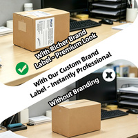 Gulungan Label Perekat Diri Kosong untuk Printer Stiker Transfer Termal dengan Perekat Kuat untuk Paket Kotak Pengiriman Amplop Kustom