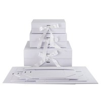 Individuelles Logo Starre Karton-Magnetbox Faltbar Wasserdicht 2mm Dicke Luxuriöse Rosa Weiße Schwarze Geschenkbox mit Band