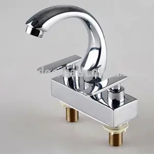 mounted brass hai tay cầm trang trí công phu rửa lưu vực vòi nước nhà bếp bồn rửa thác lưu vực mixer tap vòi nước
