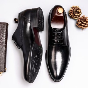 Chaussures Richelieu et Mocassins Classiques en Cuir de Vachette pour Hommes Britanniques, à Lacets, Tailles 37-48, Idéales pour Mariages et Réunions, avec Semelle en Caoutchouc et Maille Respirante - Product Image 3