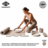Accessoires de fitness pour la maison : Ensemble Pilates et Yoga, Anneau de résistance en silicone écologique, Barre de musculation, Haltères, Bloc de yoga