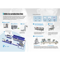 Ligne de production de glace comestible automatique 5T 10T 20T, machine industrielle de fabrication de glace, usine de glace complète personnalisée, projet clé en main