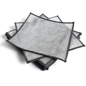 Kitchen Non-scratch Silver Dish Cloth Multipurpose Wire Dishwashing Rags